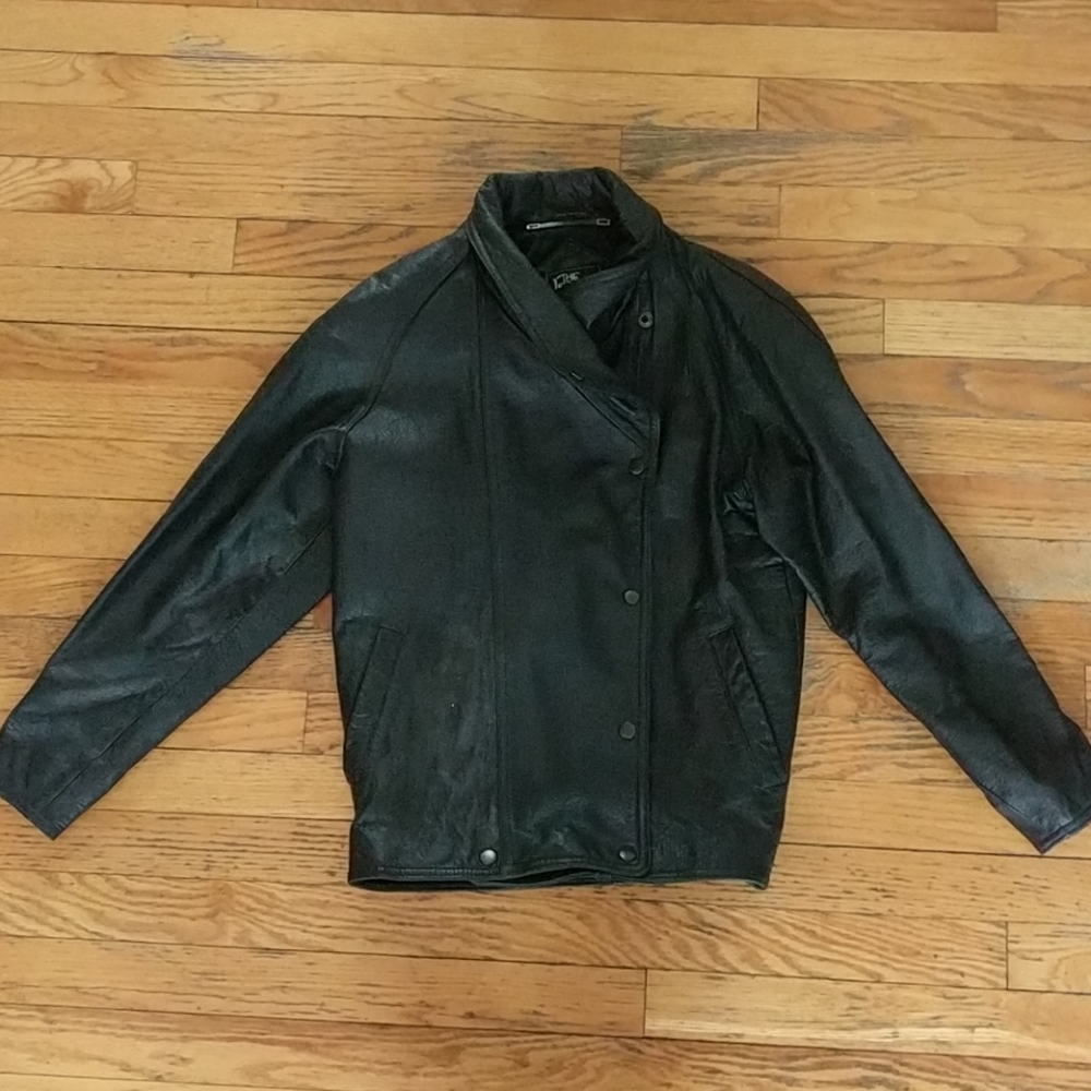 Vintage 1980 Black Leather Jacket